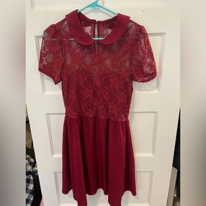 ASOS red lace dress
